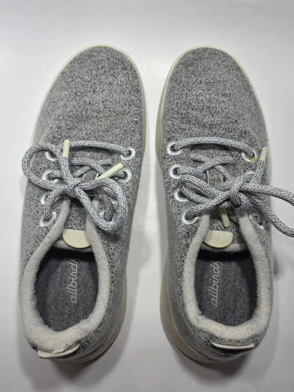 Allbirds Wool Runners Womens Size 9 Gray White Athletic Running Shoes Sneakers
